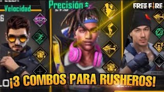 🔺¡LAS 3 MEJORES HABILIDADES PARA JUGADORES RUSHEROS🔺 FREE FIRE 🔥 [upl. by Darom]