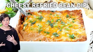 Cheesy Refried Bean Dip Only 10 MINUTES Prep [upl. by Ier]