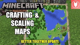 Minecraft Bedrock  Crafting amp Scaling Maps Tutorial  Xbox  MCPE  Windows 10 [upl. by Sparkie]