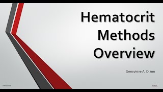 Hematocrit Methods Overview [upl. by Navada552]