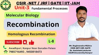 Genetic Recombination  Homologous Recombination  Molecular Biology  Lecture9 [upl. by Nesmat77]