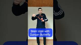 🦋 Brent stole yoyo trick with Duncan Butterfly yoyo shorts [upl. by Norabel564]