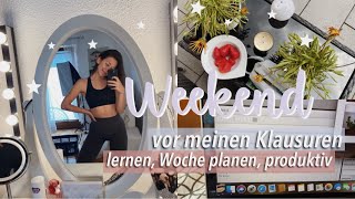 PRODUKTIVES WOCHENENDE VOR MEINEN KLAUSURENlernen online Klausurenplanungamporganisationmotivation [upl. by Jacobsen608]