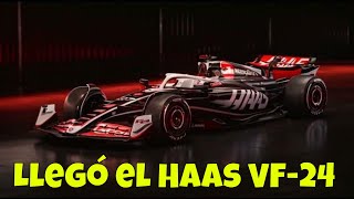 Asi luce el nuevo livery del Haas VF24 temporada de Formula 2024 que tendran Hulkenberg y Magnussen [upl. by Annaehs806]