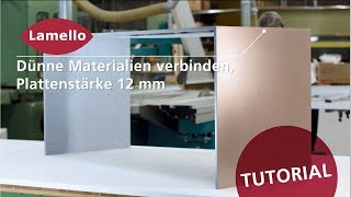 Lamello Tutorial Tenso P10 Dünne Materialien verbinden  Plattenstärke 12 mm [upl. by Aubert425]