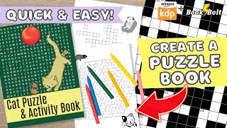 How to Create a Puzzle Book FAST for Amazon KDP  Step by Step Tutorial using Chat GPT and Book Bolt [upl. by Adnoloy]