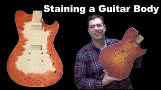 Staining a Guitar Body  DIY Stain with Angelus [upl. by Roshelle536]