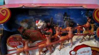 Rudolph the RedNosed Reindeer Santas Musical Sleigh amp Figurine Set [upl. by Adiasteb]