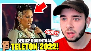 REACCIÓN a DENISE ROSENTHAL en TELETÓN 2022 IMPRESIONANTE 😨🔥 [upl. by Harras]