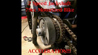 2 Speed Jackshaft swap from our street beach cruiser to our 105cc Predator Big Bore Race Bike [upl. by Middendorf760]