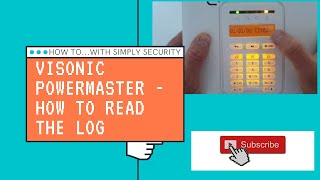 Read the log on a Visonic Powermaster 10 alarm [upl. by Aniras]