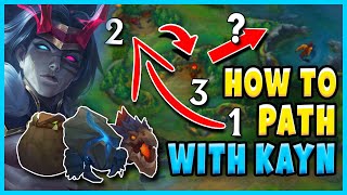 Season 14 Kayn Pathing Guide To 1v9 [upl. by Oleta]