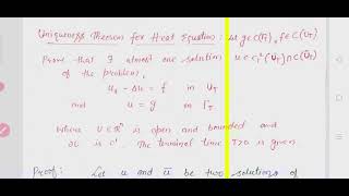 Lec20 PG Uniqueness theorem for Heat Equation [upl. by Akeemat]