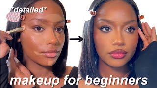 step by step guide to beginner makeup  how to apply what brushes to use etc detailed [upl. by Adelia]