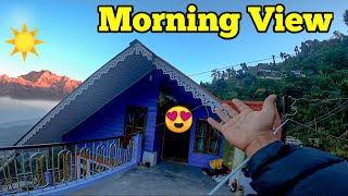 Homestay room tour in the village of Darjeeling  Best morning mountain sunrise View  Darjeeling [upl. by Colline570]