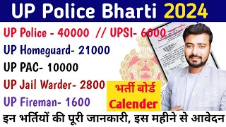 UP Police Exam Calender 202425  UPSI New Vacancy  UP Police 40000 Constable  UP Police 2024 [upl. by Carolee]