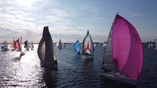 Sandeman Cup 2023  80 Segelyachten auf dem Weg von Warnemünde nach Nysted bei achterlichem Wind [upl. by Nywde939]