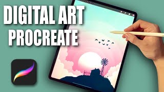 Simple Digital Illustration in Procreate shorts [upl. by Bethany]