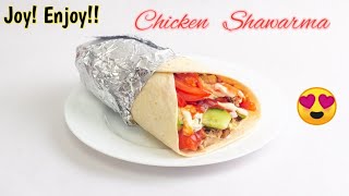 Chicken Shawarma Recipe In Tamil  How to make Chicken Shawarma  Shawarma at home  joyenjoy [upl. by Jarad]