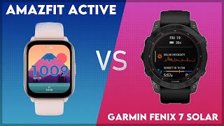 Amazfit Active vs Garmin Fenix 7 Solar Comparison [upl. by Hsirahc56]