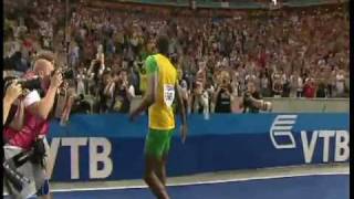 Usain Bolt 200m 1919 WR ita Rai Due [upl. by Llerrad]