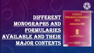 Different Monographs And Formularies Available And Their Major Content Pharmaceutical chemistry [upl. by Jozef431]