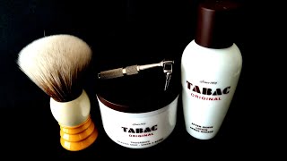 Rolls Razor Tabac Shaving Soap and Splash PAA Doppler Shaving Brush Vintage Shave [upl. by Nerte158]