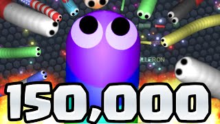 150000K MASS SLITHERIO WORLD RECORD FAIL Slitherio Mod Team Gameplay [upl. by Cilla]