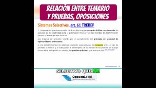 La relación entre el temario de las oposiciones y las pruebas a desarrollar derechoadministrativo [upl. by Ashling]