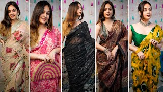 Amazon Saree Haul Under Rs999  Designer Trendy amp Affordable Sarees  Mahima Giri [upl. by Ninette136]