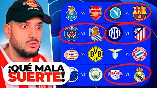 REACCIONANDO al SORTEO de OCTAVOS de LA CHAMPIONS LEAGUE NOS TOCA EL PEOR EQUIPO POSIBLE [upl. by Merp]