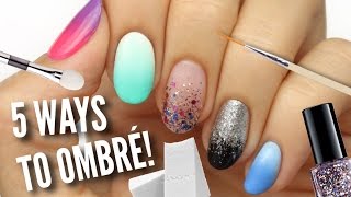 5 Ways To Get Ombre  Gradient Nails [upl. by Marleen]