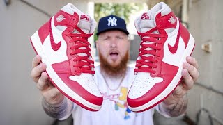 HOW GOOD ARE THE JORDAN 1 VARSITY RED CHENILLE SNEAKERS Early In Hand Review [upl. by Enwad]