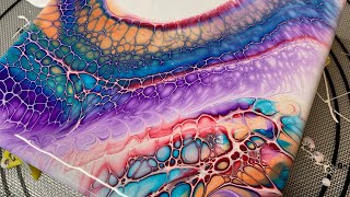 134 Combining US amp Aussie Floetrols For Cell Activator  Acrylic Pour Painting  Fluid Art Abstract [upl. by Krilov]