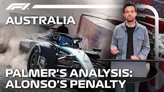 Was Fernando Alonsos Penalty Fair  Jolyon Palmer’s F1 TV Analysis  Workday [upl. by Tnattirb]