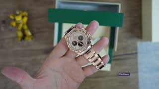 Rolex Daytona Rose Gold 116505 Sundust [upl. by Leschen]