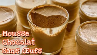 MOUSSE AU CHOCOLAT SANS ŒUFS ULTRA LÉGÈRE🍫 Recette facile rapide et inratable Deli Cuisine [upl. by Drusi]