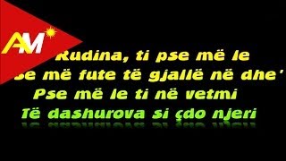 Andi Shkoza  Rudina Official lyrics Video [upl. by Grannia]