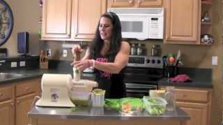 Juicing Recipe  Cantaloupe Cucumber Green Juice and Strawesome Glass Straws [upl. by Malca]