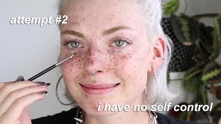 i tried giving myself fake freckles with self tanner [upl. by Angus]