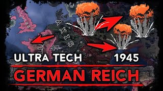 HoI4 Ultra Tech German Reich w Endsieg Mod 1945 AI WW2 Timelapse [upl. by Averyl]