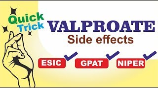 Valproate Side effects II Quick tricks to learn faster [upl. by Vogele]