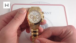 Rolex Cosmograph Gold Daytona Reference 16528 Luxury Watch Review [upl. by Hugon]