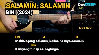 Salamin Salamin  BINI 2024 Easy Guitar Chords Tutorial with Lyrics [upl. by Sainana77]