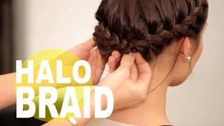 The Perfect Halo Braid for Short Hair  NewBeauty Tips and Tutorials [upl. by Yhtnomit]