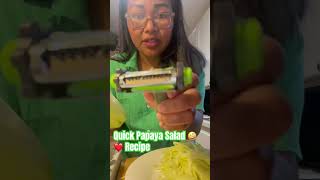 Quick Papaya Salad Recipe with Yummy Laos [upl. by Yrrep51]