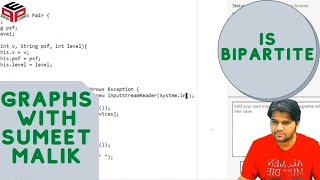 Is a Graph Bipartite  Bipartite Graph Algorithm in JAVA  Graph Algorithms [upl. by Kunkle]