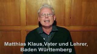 Praxis Erfahrungen aus Deutschland  Matthias Klaus  JA zu quotLehrpläne vors Volkquot [upl. by Meave]