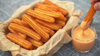 Crispy Potato Churros amp Spicy Cheese Sauce [upl. by Ecinad]