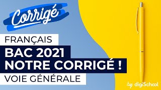 Bac de français 2021  on corrige les sujets qui sont tombés en voie générale [upl. by Eemiaj]